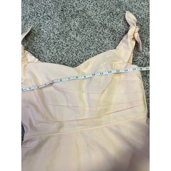 J.Crew Silk Blend Pink Tie Strap Dress Size 6 NEW Petal Pink A-Line Sweetheart - Picture 7 of 16